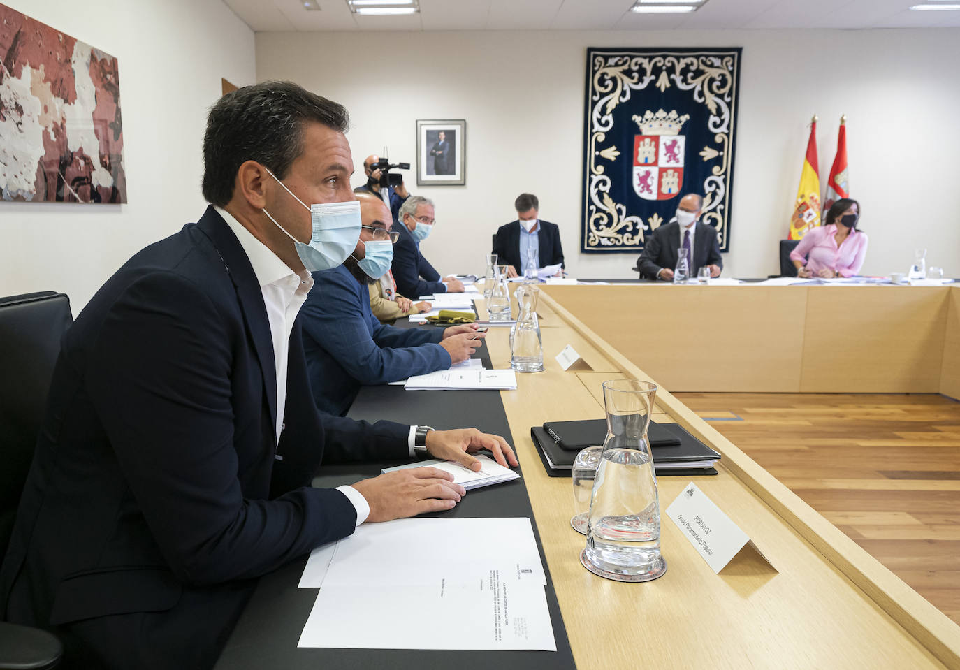 Reunión de la Junta de Portavoces de las Cortes.