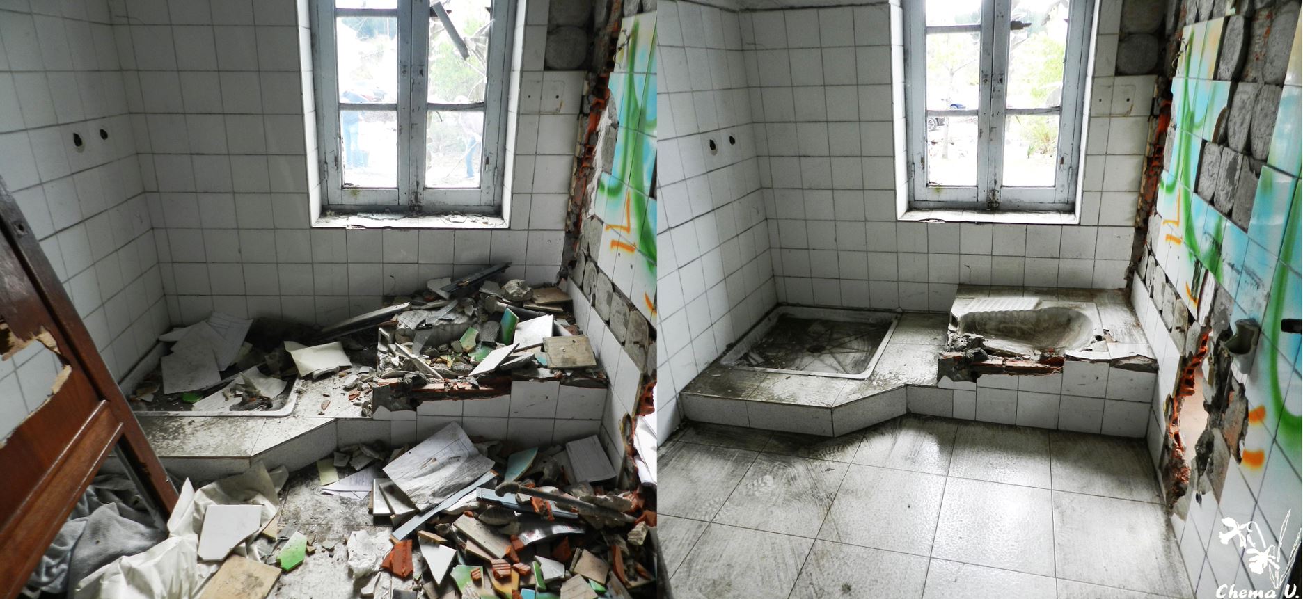 Promonumenta organiza una hacendera para desbrozar y adecuar la antigua estación ferroviaria de Cubillos del Sil.