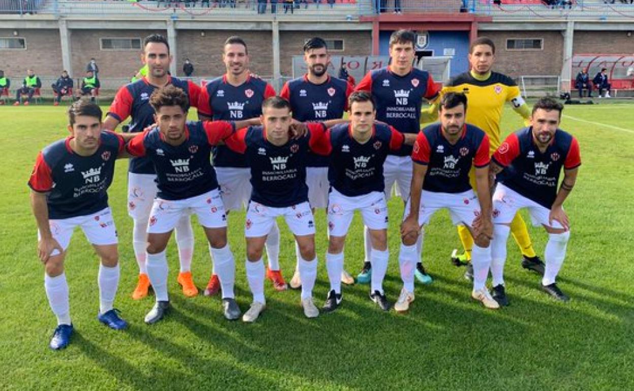 Once del Atlético Bembibre en el Adolfo Suárez.