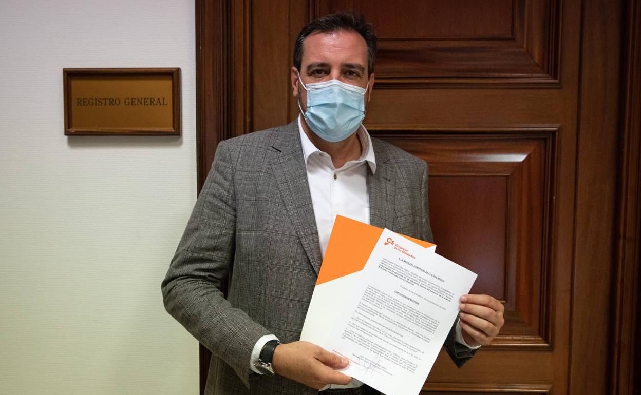 El diputado nacional de Ciudadanos y portavoz de la comisión de Transportes, Movilidad y Agenda Urbana, Juan Ignacio López-Bas.