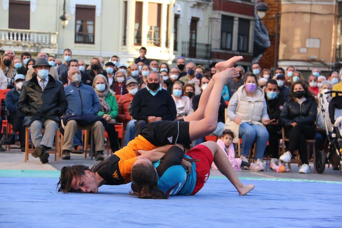 El tradicional corro de lucha de San Froilán vuelve a congregar a los aluches a los pies de la Pulchra Leonina.