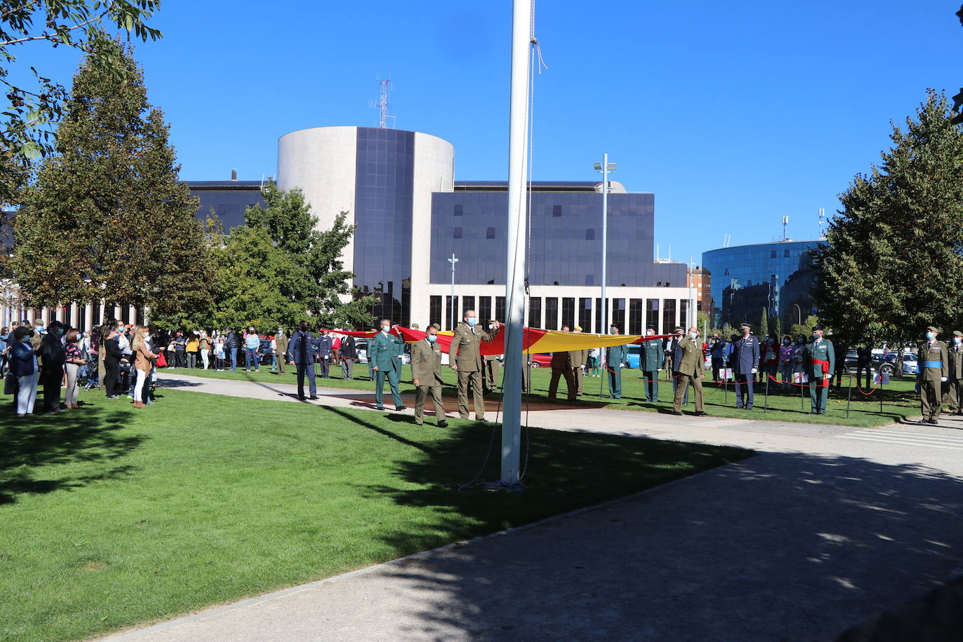 Acto castrense celebrado en León con motivo del día de la Hispanidad.