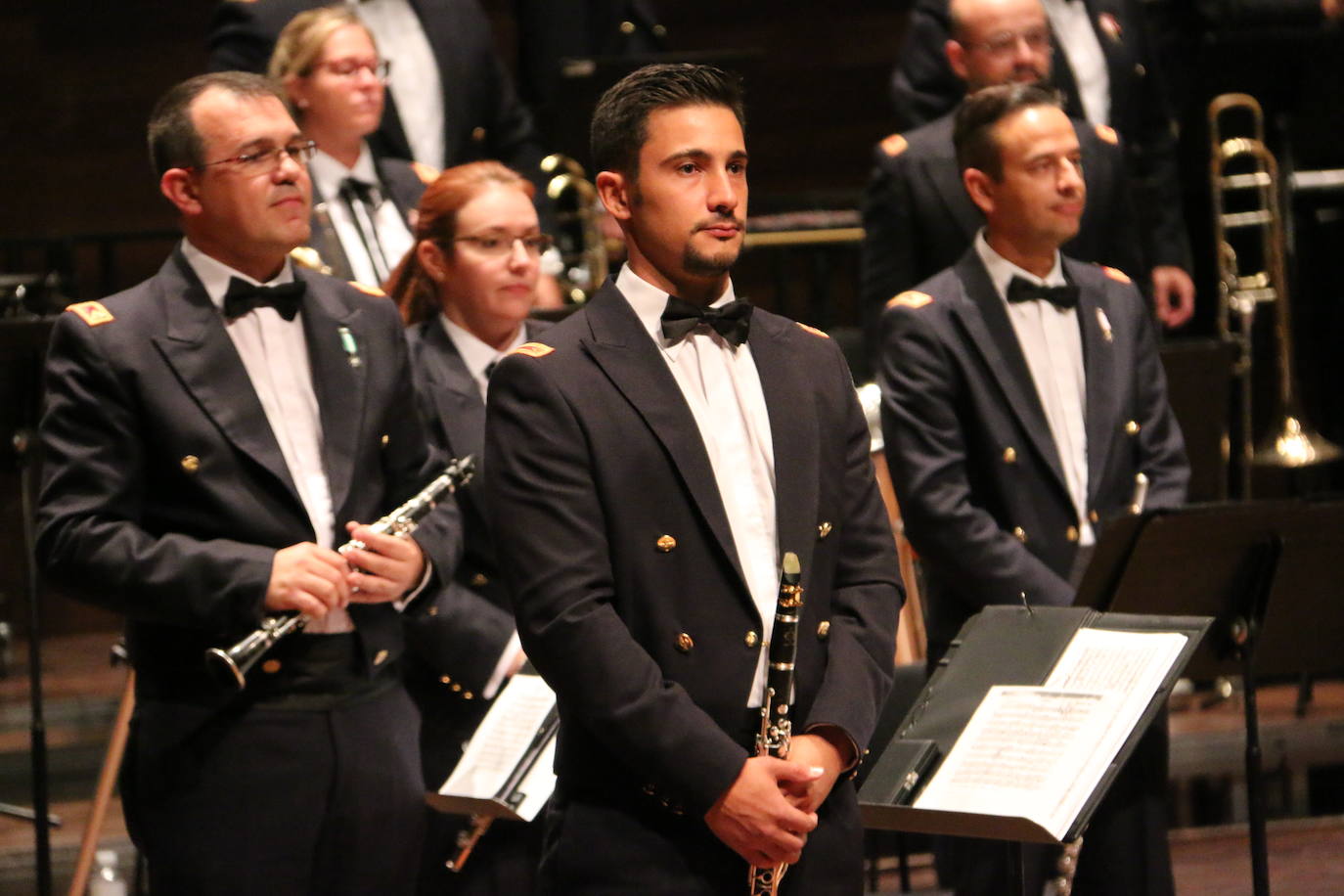 La unidad de música de la Academia Básica del Aire ha ofrecido en el Auditorio un concierto para conmemorar esta festividad en una cita que ya no ha contado con restricciones de aforo.