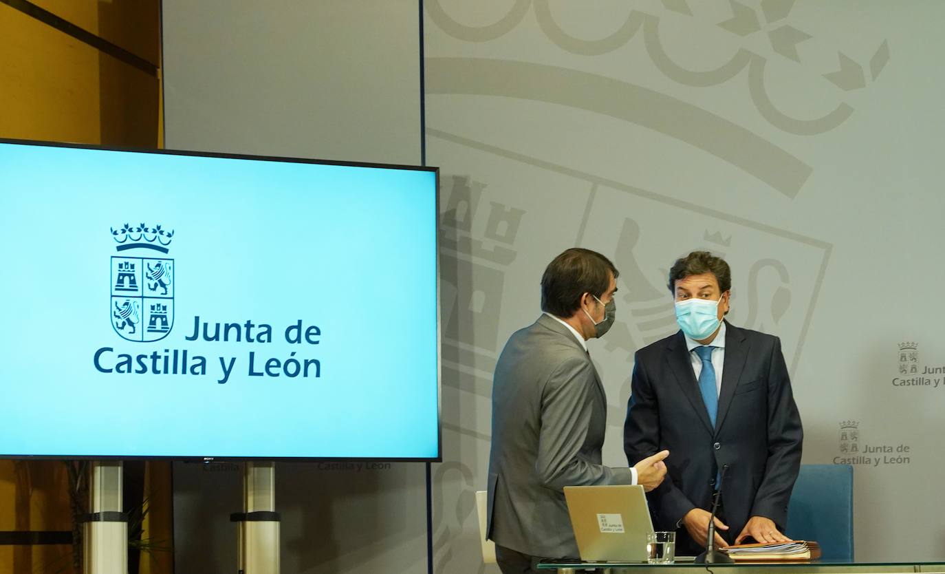 El vicepresidente, portavoz y consejero de Transparencia, Ordenación del Territorio y Acción Exterior, Francisco Igea, comparece en rueda de prensa posterior al Consejo de Gobierno.