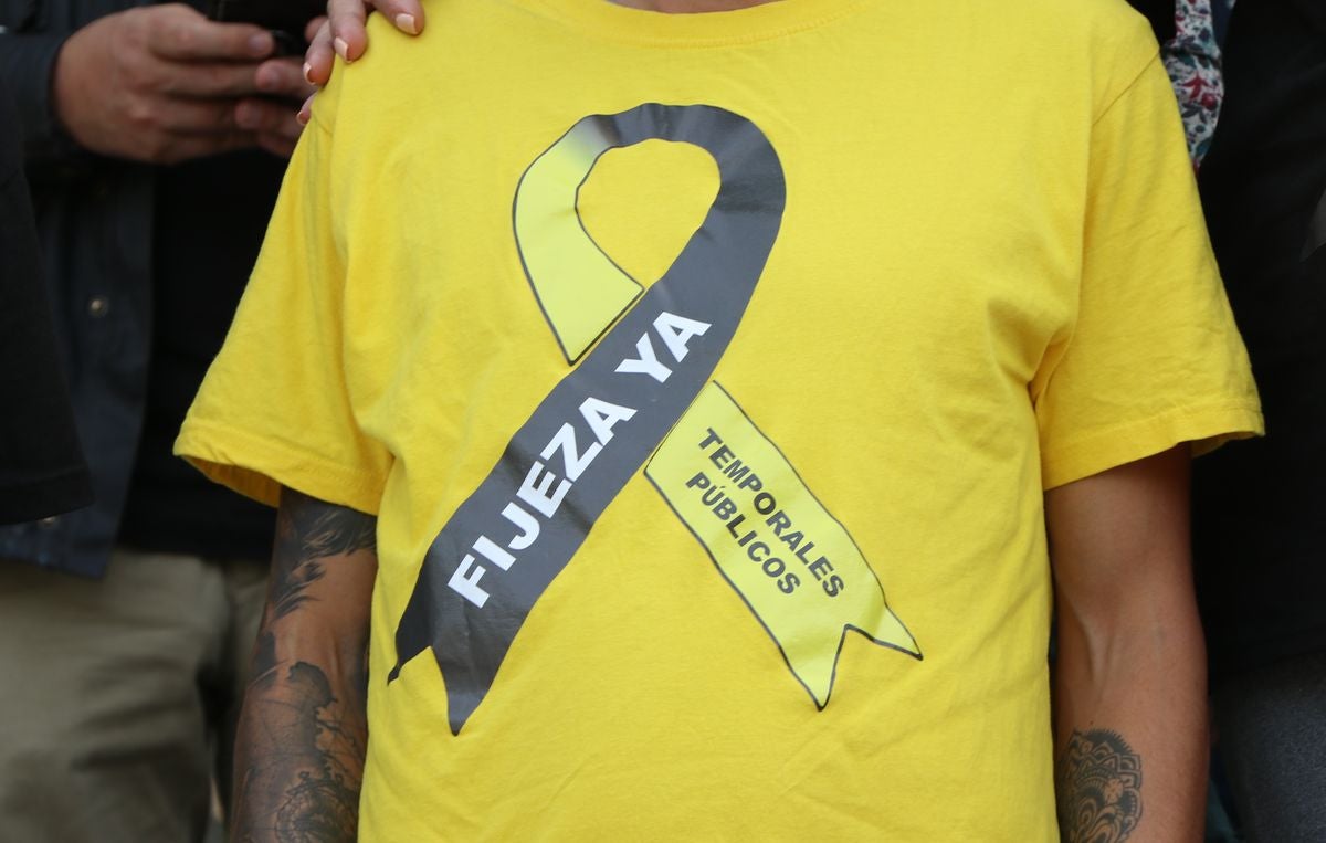 La Plataforma de Trabajadores Públicos Temporales ha realizado una jornada informativa en el primer día de paro nacional