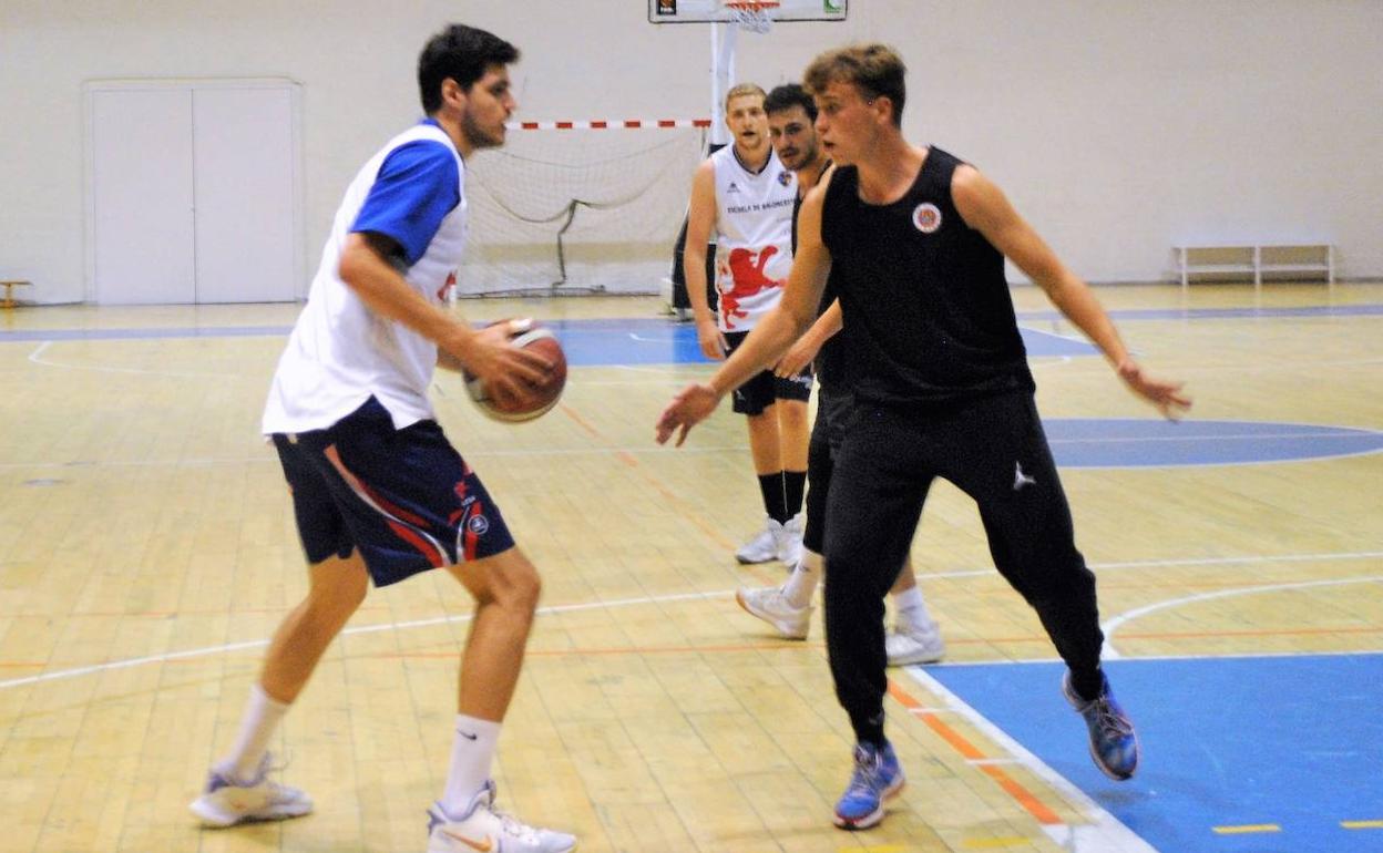 Sergio Martínez y Jaime Llamas, en un entrenamiento.