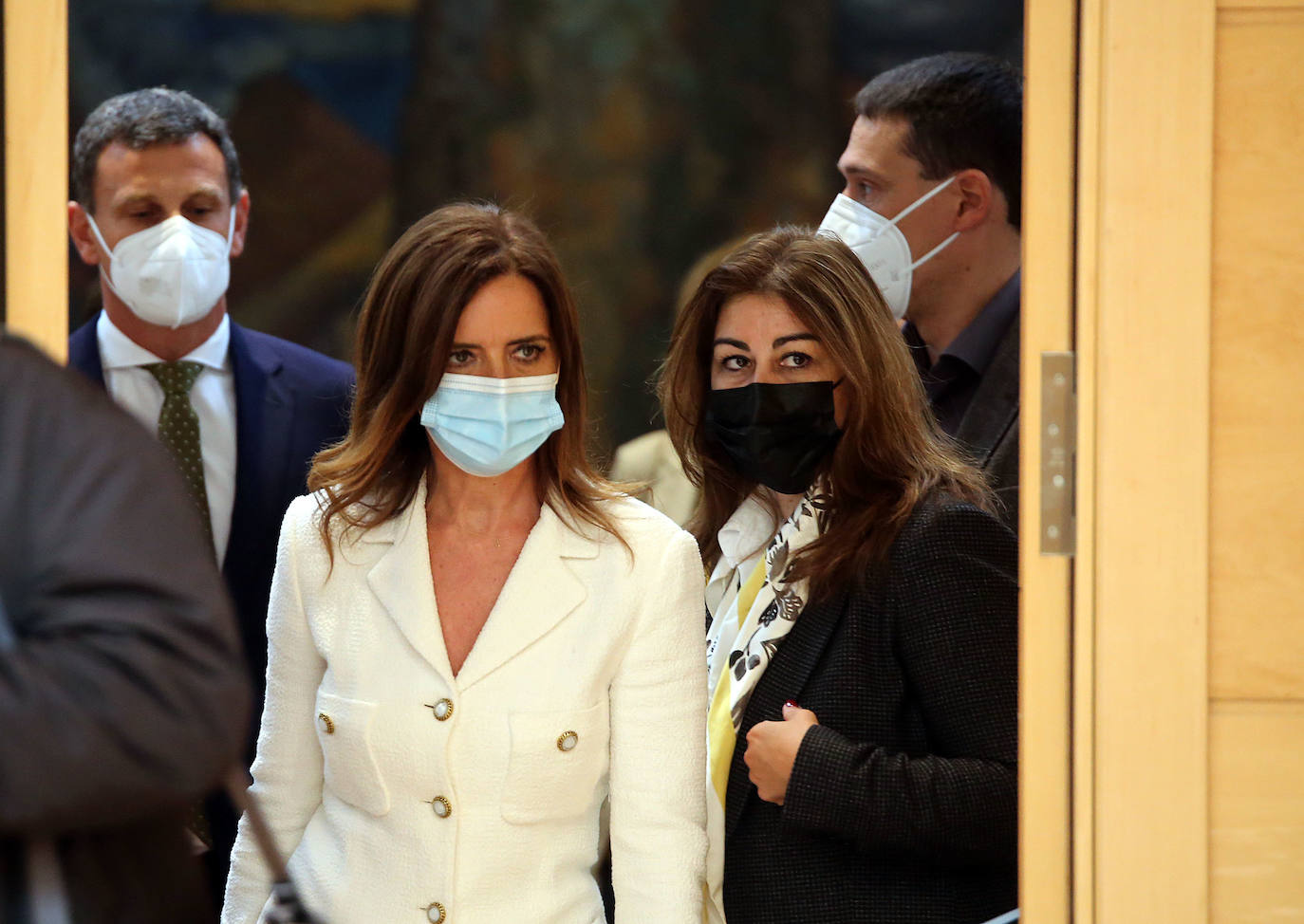 La consejera de Empleo e Industria, Ana Carlota Amigo, comparece, a petición propia, en la Comisión de Empleo e Industria de las Cortes de Castilla y León para evaluar los acuerdos del Diálogo Social correspondientes al ejercicio 2020.