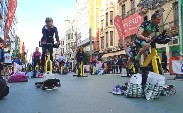 Imagen del Cyclo Indoor Ciduad de León celebrado en Ordoño II.