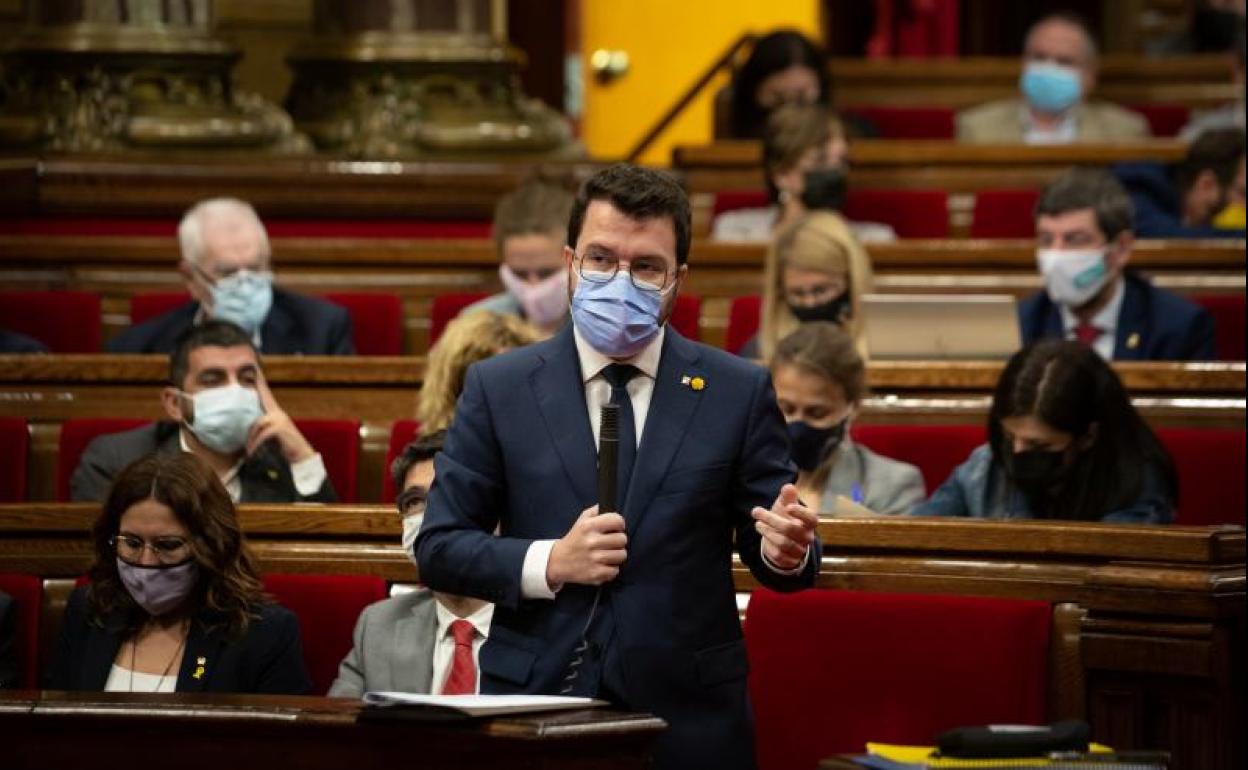 El presidente de la Generalitat de Catalunya, Pere Aragonès.