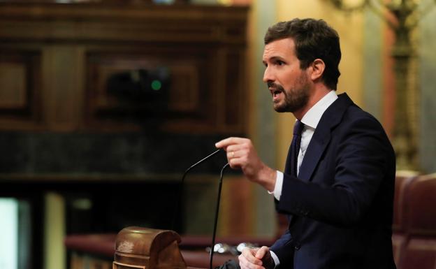 Casado tilda de «falsos» y «ruinosos» los Presupuestos de Sánchez