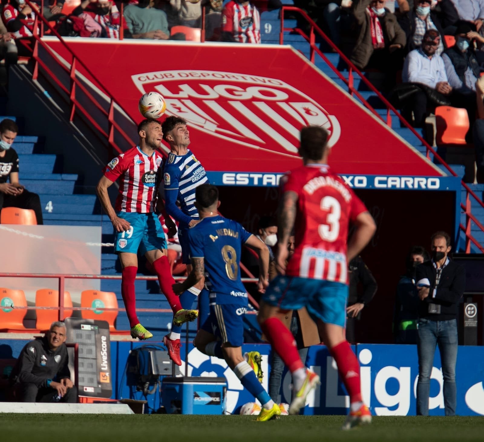 Encuentro disputado por el Lugo y la Ponferradina correspondiente a la Jornada 15 de la Liga Smartbank.