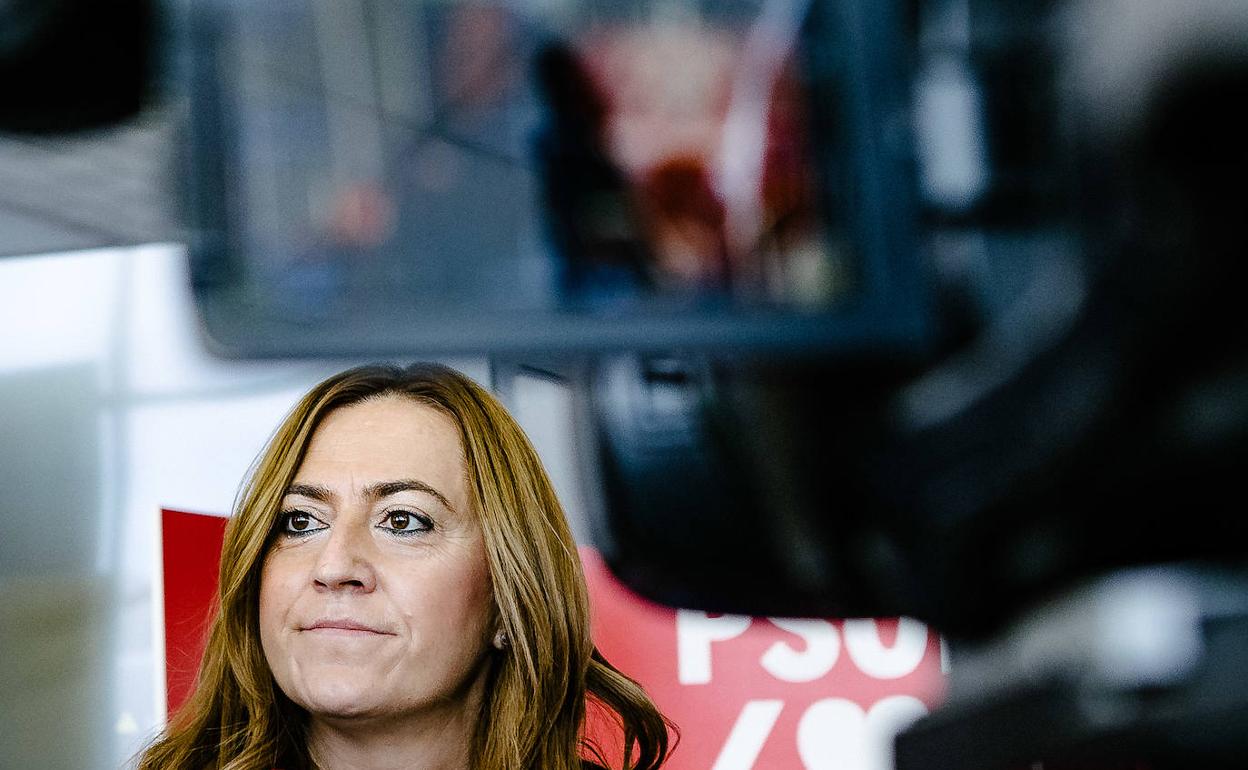 La delegada del gobierno, este domingo en Soria.