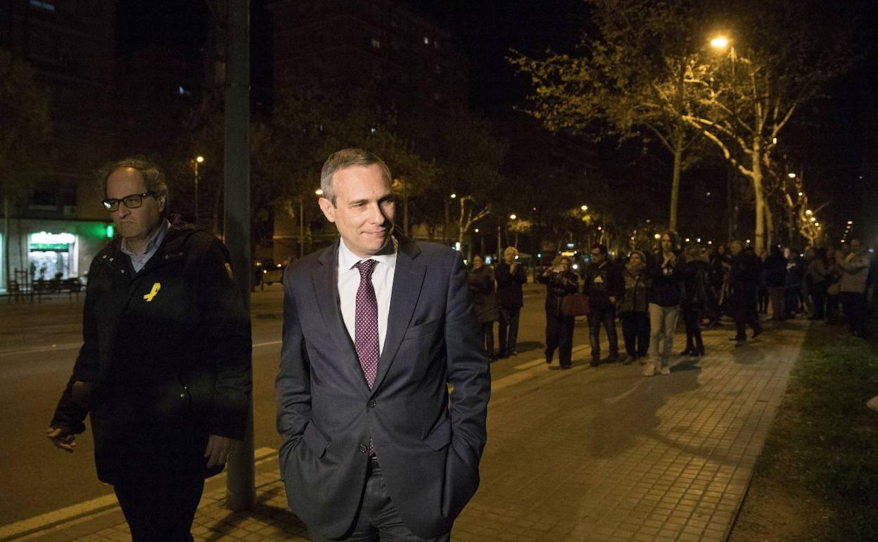 Josep Lluís Alay, tras quedar en libertad en marzo de 2018. 