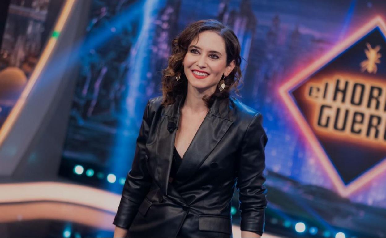 La presidenta de la Comunidad de Madrid, Isabel Díaz Ayuso, participa en 'El Hormiguero'.