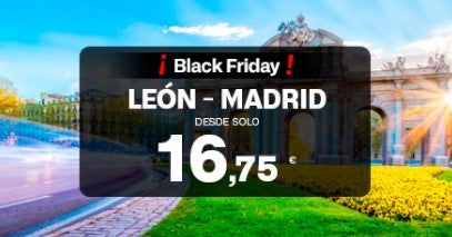 Imagen promocional de la oferta de Renfe en la conexión entre Madrid y León.