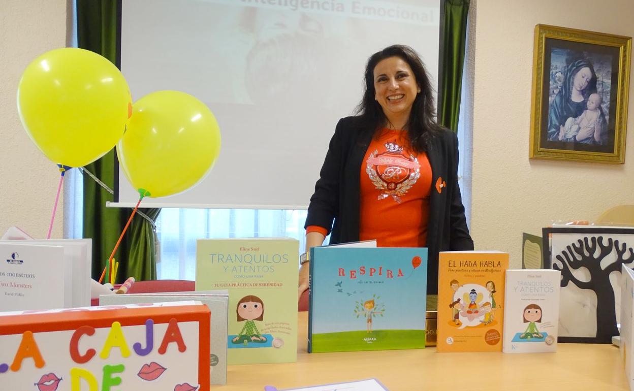 Eva de la Hoz en las instalaciones del Colegio Peñacorada de León. 