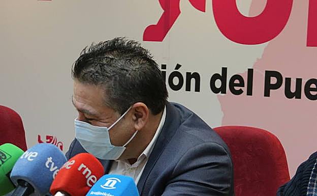 Luis Mariano Santos durante la rueda de prensa este miércoles. 