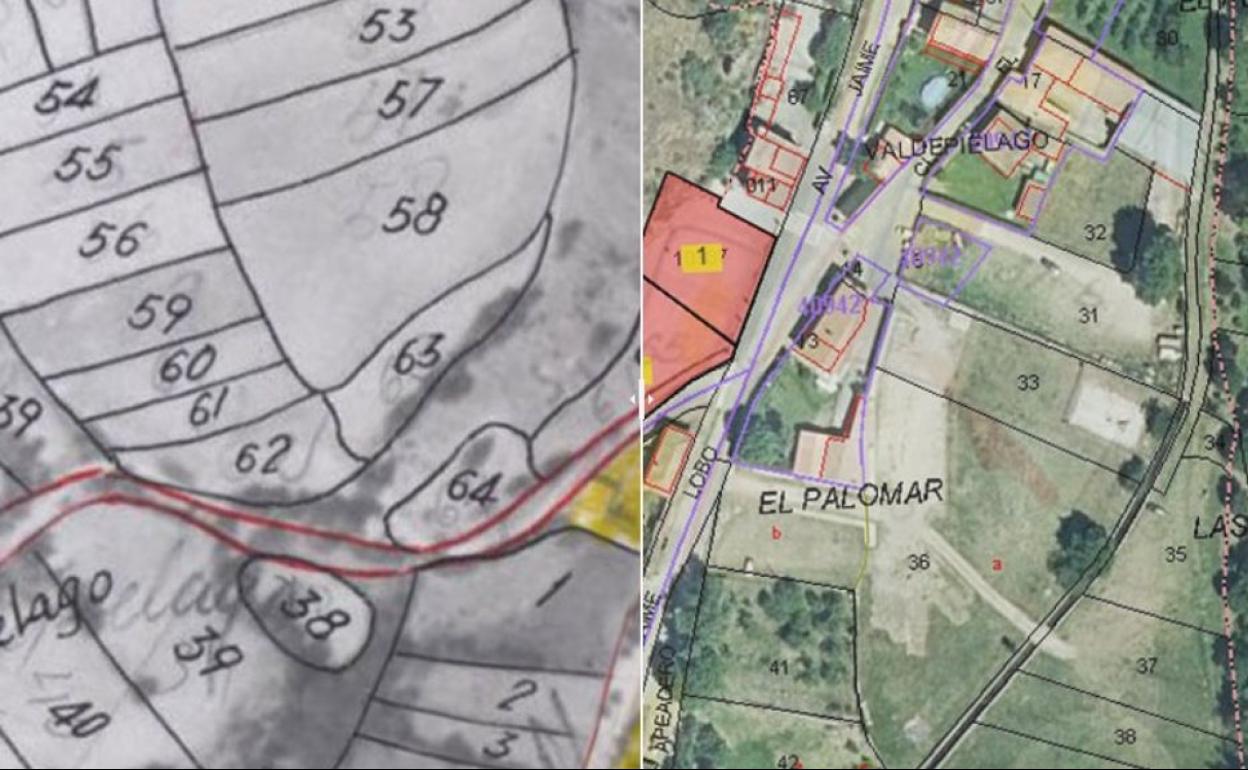 Imagen de la superficie original de la finca 65 y su 'volumen' final. 