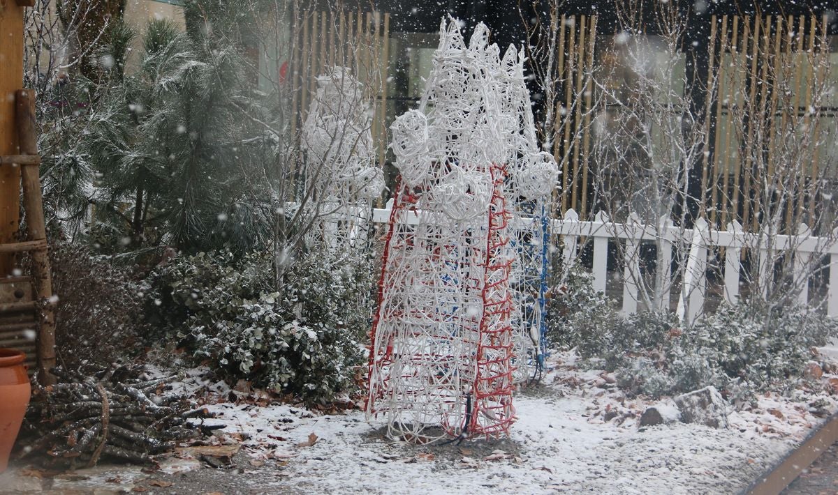 La nieve ha llegado a todos los puntos de la ciudad, dejando bonitas estampas en el casco histórico de la capital