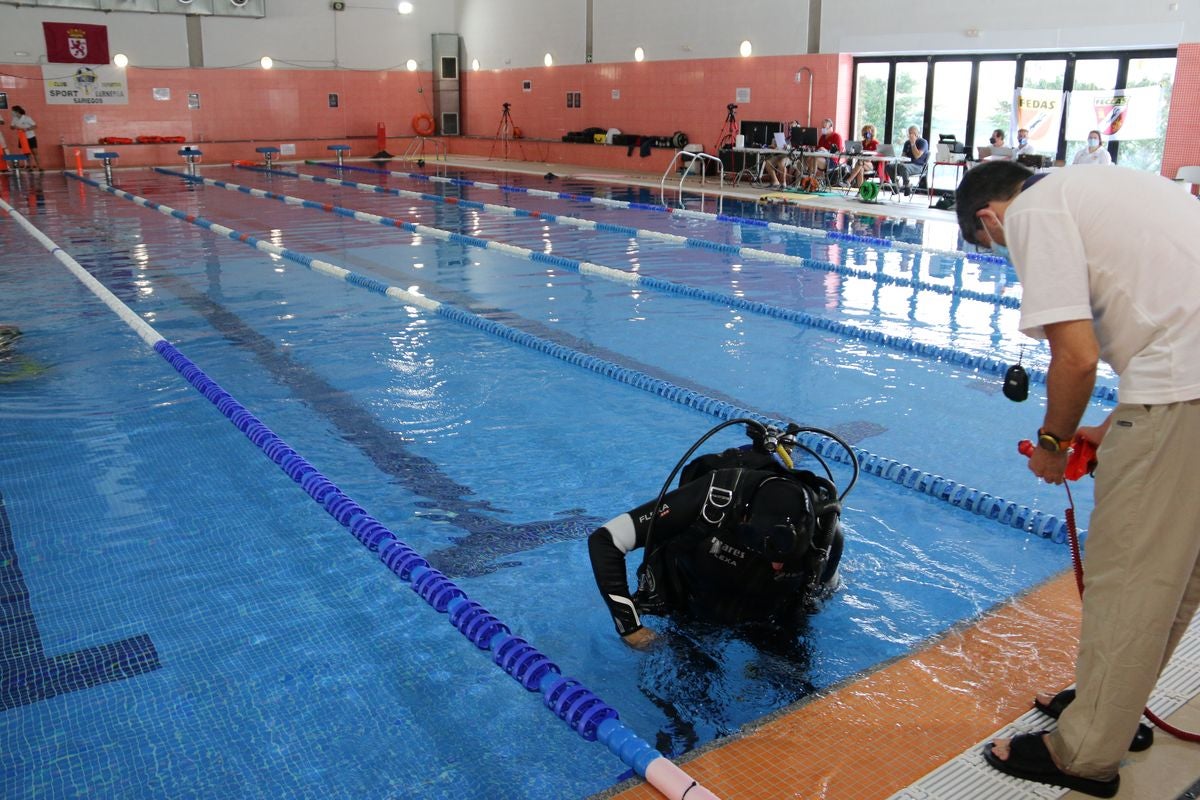 La piscina municipal de Carbajal de la Legua acoge el Campeonato de España de Buceo de Competición.