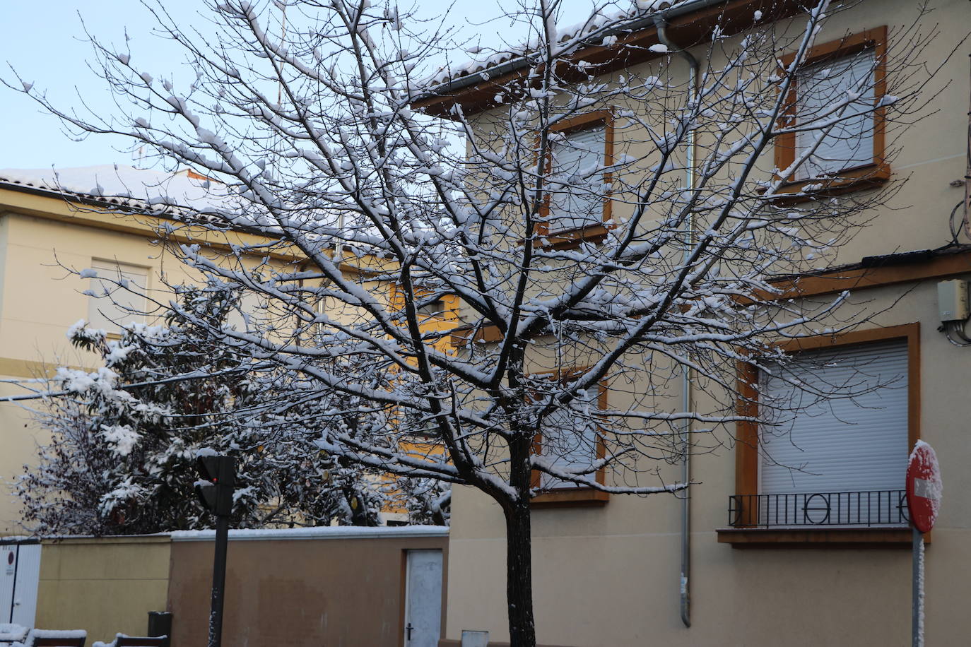 Imagen diferente en las calles del centro y los barrios de la capital tras la primera nevada. 