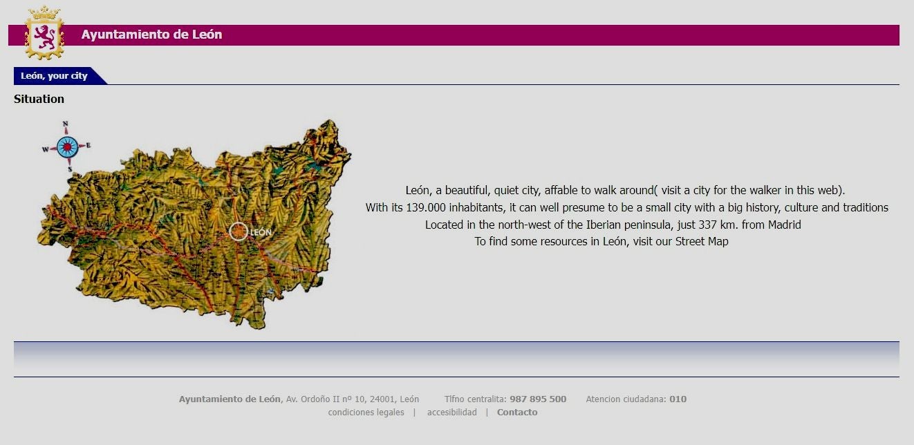 Ciudadanos denuncia fallos en la versión en inglés de la página web del Ayuntamiento de León.