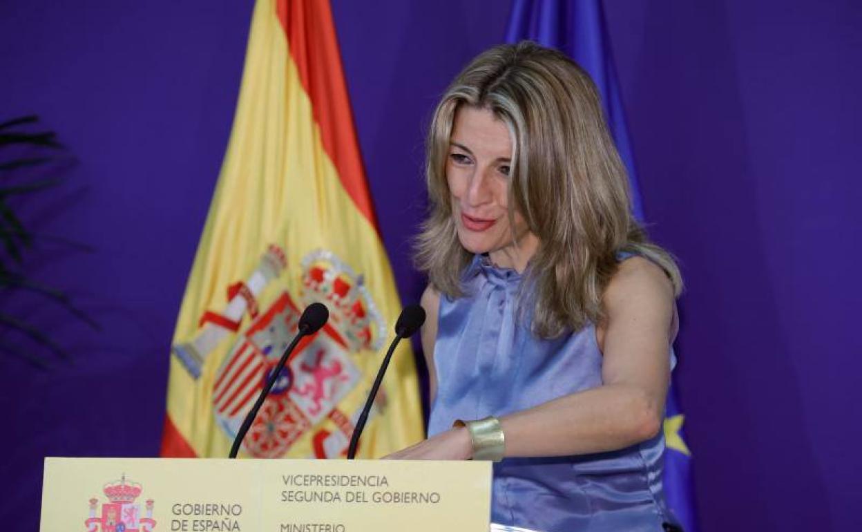 La vicepresidenta segunda del Gobierno, Yolanda Díaz.