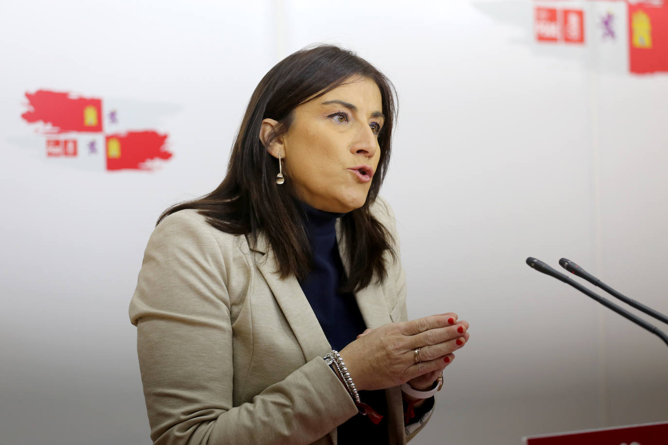 La secretaria de Organización del PSOECyL, Ana Sánchez, analiza en rueda de prensa diversos asuntos de actualidad de Castilla y León