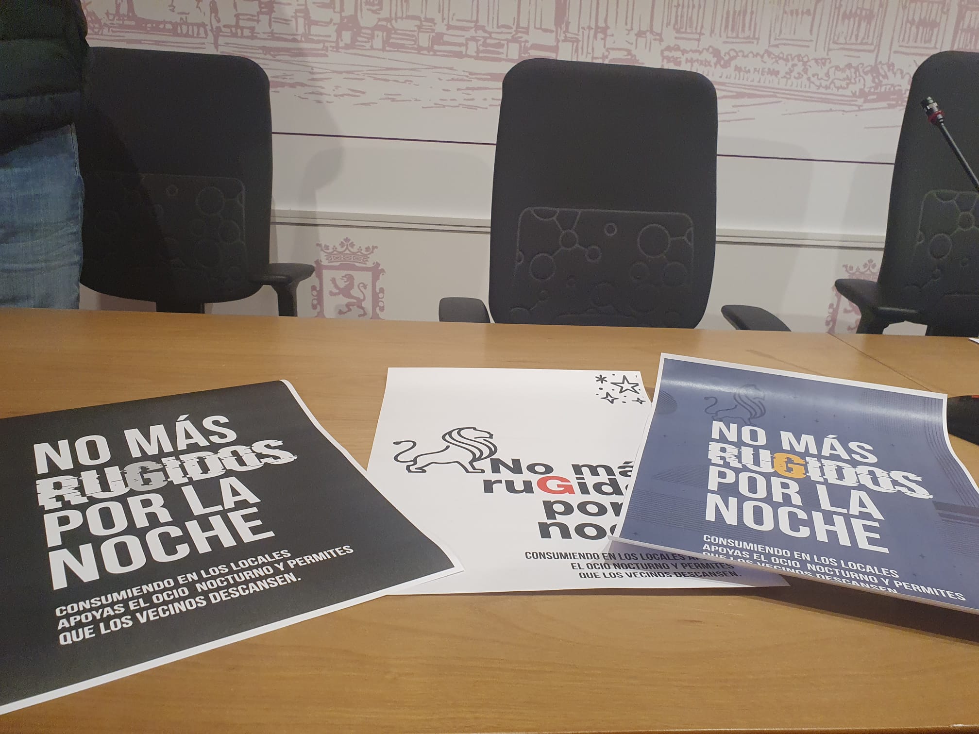 Campaña 'No más ru(g)idos en la noche' en el Casco Histórico de León.