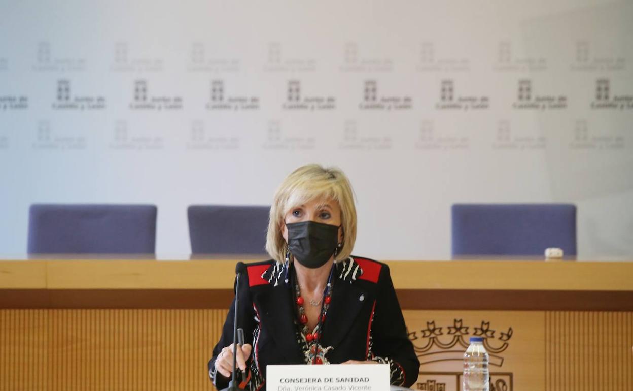 La consejera de Sanidad, Verónica Casado, este miércoles.
