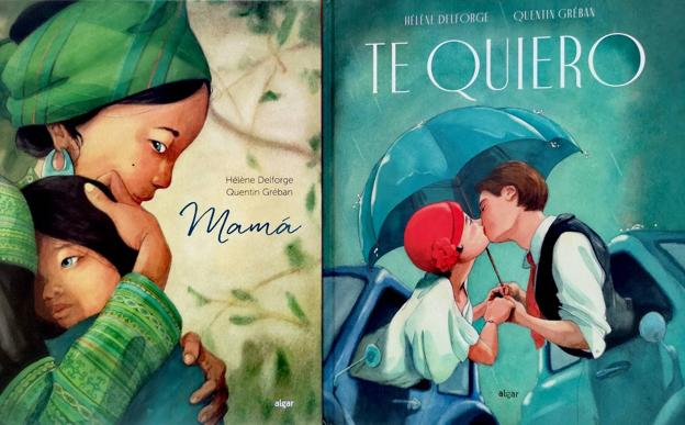 Imágen de las portadas de los libros 'Mamá' y 'Te quiero'