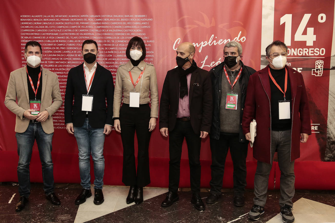 La ministra de Ciencia e Innovación y secretaria de Ciencia, Investigación y Universidades del PSOE Diana Morant, asiste al 14º Congreso provincial del PSOE en León. Junto a ella, el secretario general del partido en Castilla y León, Luis Tudanca y el secretario provincial, Javier Alfonso Cendón.