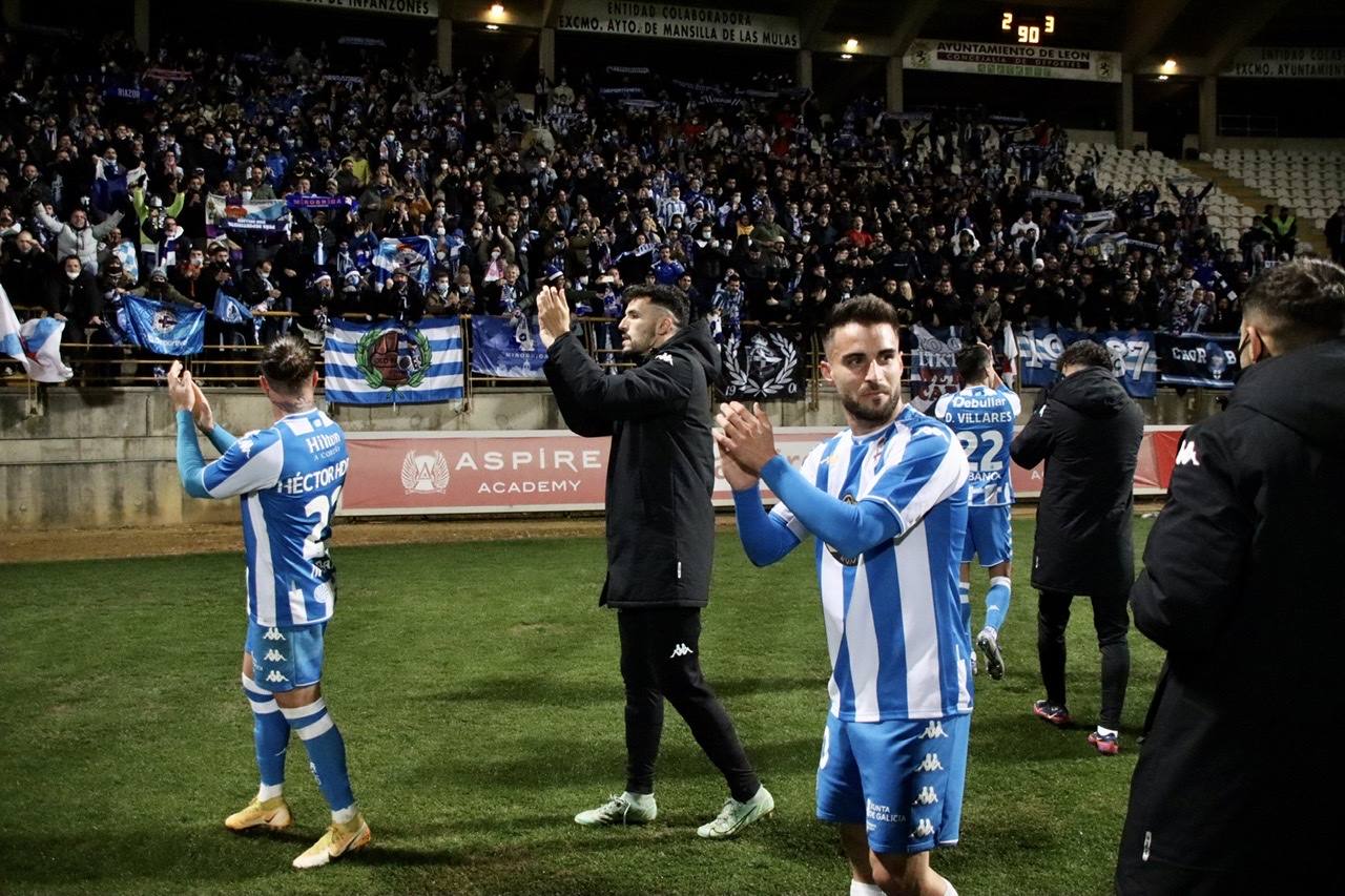 El conjunto leonés disputa el último partido de 2021 ante el líder del grupo 1 de la Primera RFEF en el Reino de León.