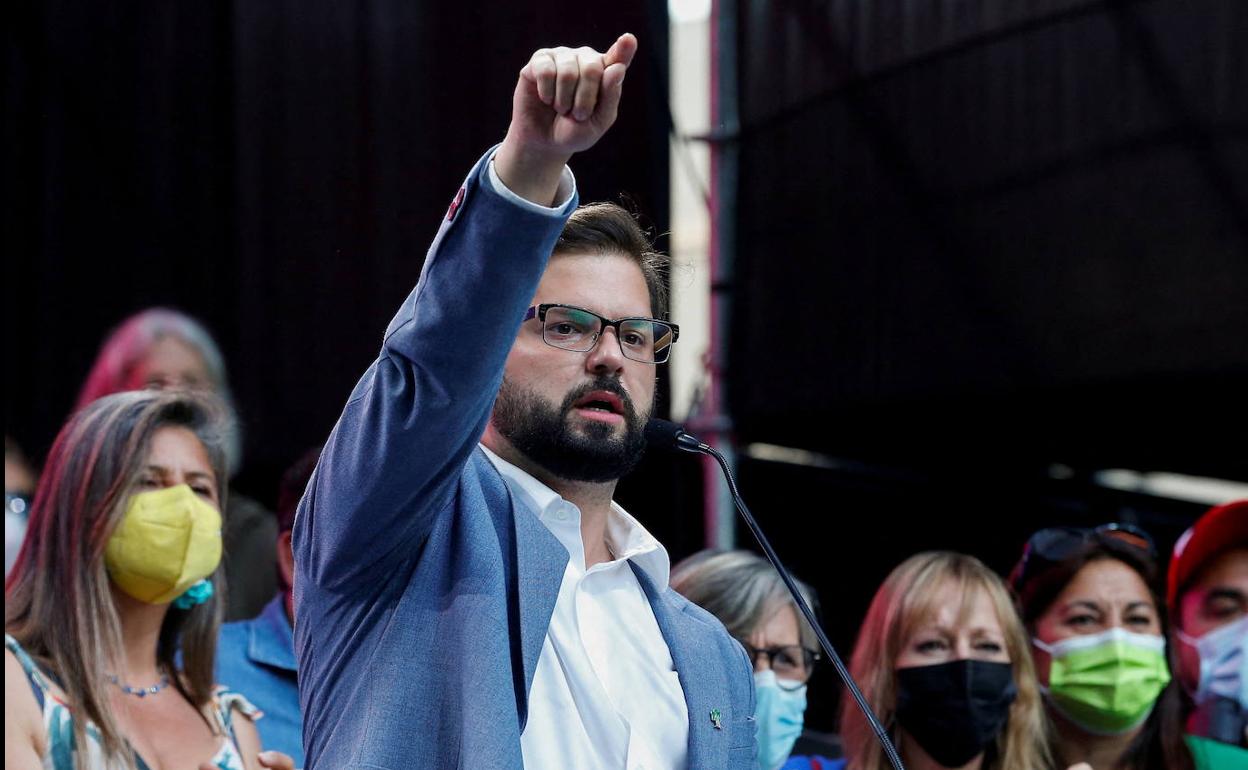 Gabriel Boric durante un mitin celebrado en Santiago de Chile el pasado 16 de diciembre.