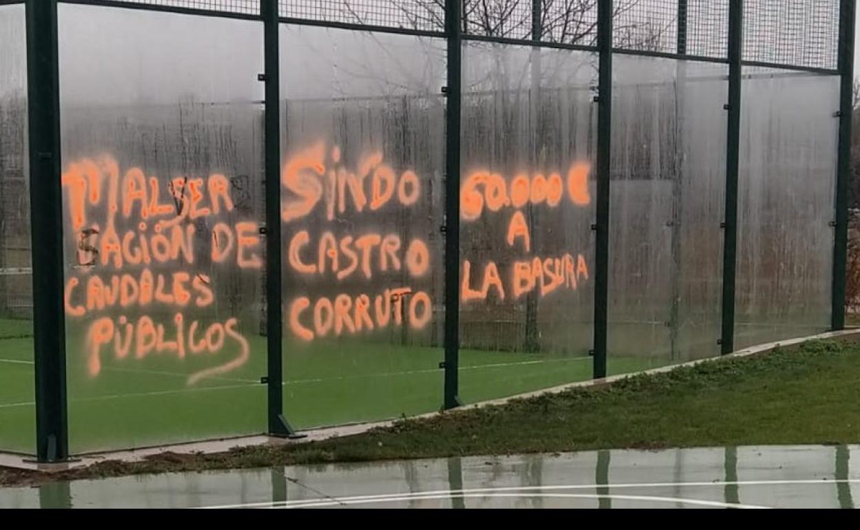 Imagen de la pista de pádel de Santiago Millas. 