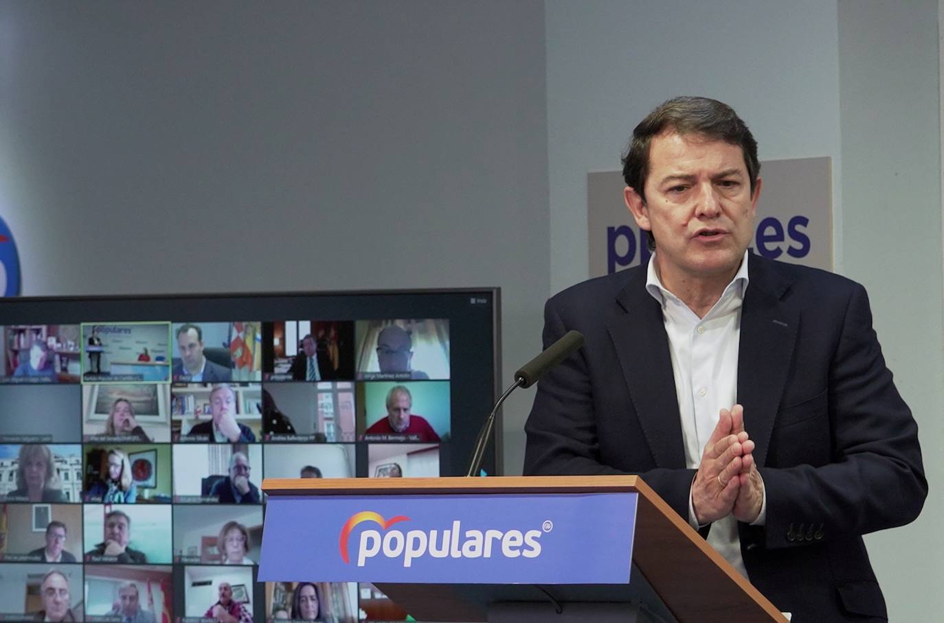 El presidente del PP de Castilla y León, Alfonso Fernández Mañueco, clausura el Comité Ejecutivo Autonómico de la formación.