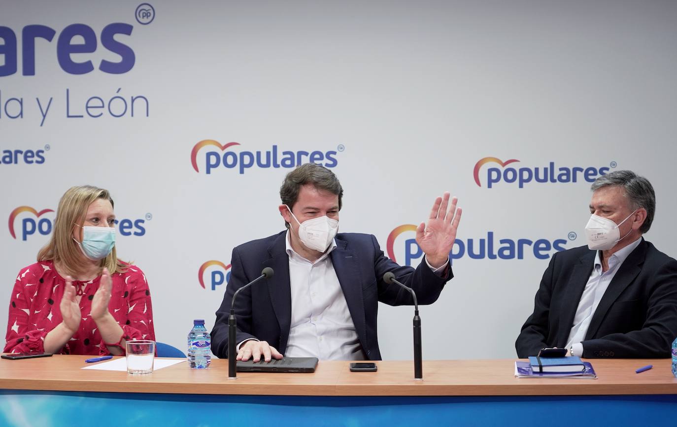 El presidente del PP de Castilla y León, Alfonso Fernández Mañueco, clausura el Comité Ejecutivo Autonómico de la formación.