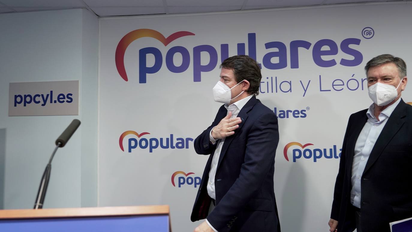 El presidente del PP de Castilla y León, Alfonso Fernández Mañueco, clausura el Comité Ejecutivo Autonómico de la formación.