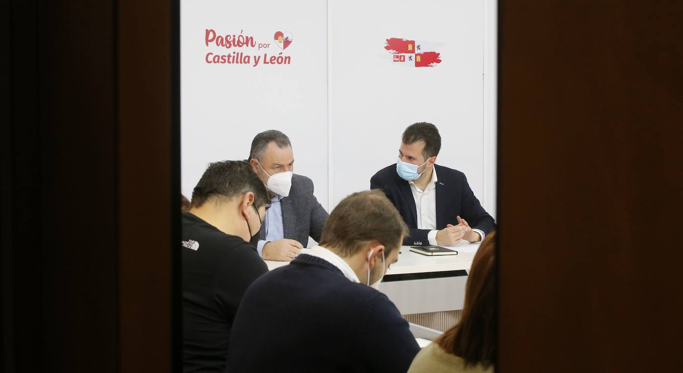 El secretario general del PSOECyL, Luis Tudanca, preside la reunión de la Comisión Ejecutiva Autonómica (CEA) del Partido Socialista.