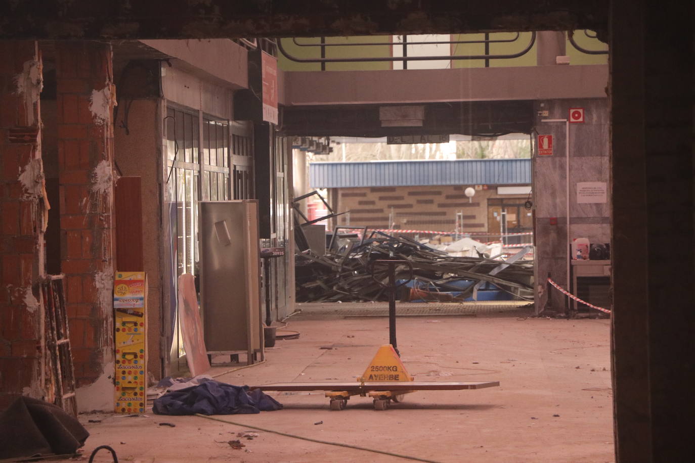 Imagen de las obras en la vieja estación de León