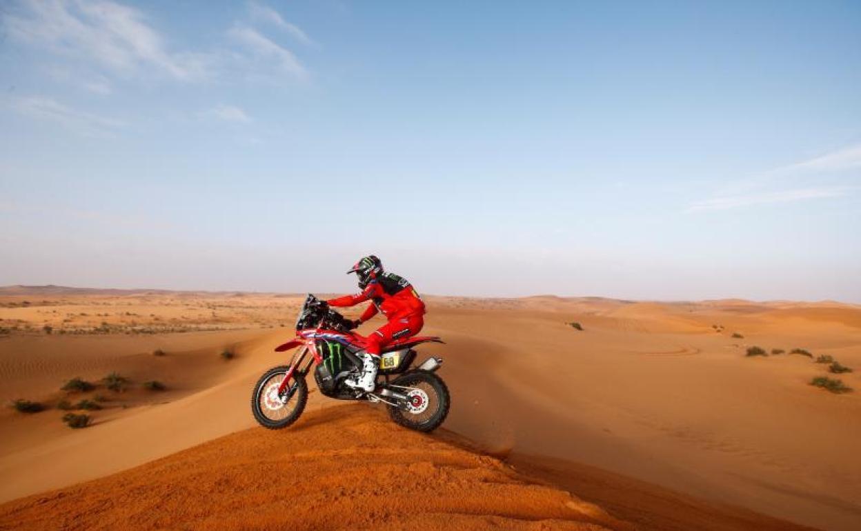 Joan Barreda, durante la segunda etapa del Dakar 2022. 