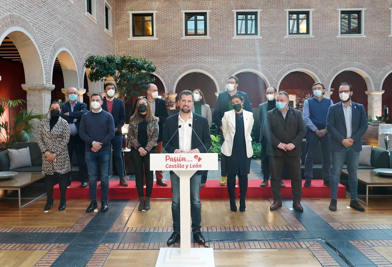 El secretario autonómico y candidato de los socialistas castellanos y leoneses a presidir la Junta, Luis Tudanca, comparece tras presidir el Consejo Territorial del PSOE de Castilla y León.