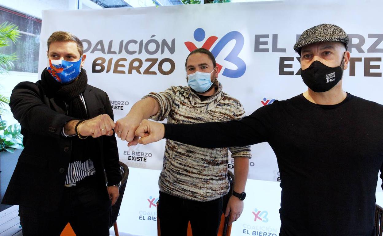 Imagen de la presentación de la coalición entre CB y El Bierzo existe.
