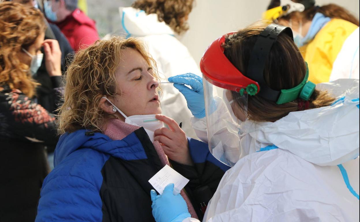 Pruebas de test que se están realizando en la provincia de León estos días.