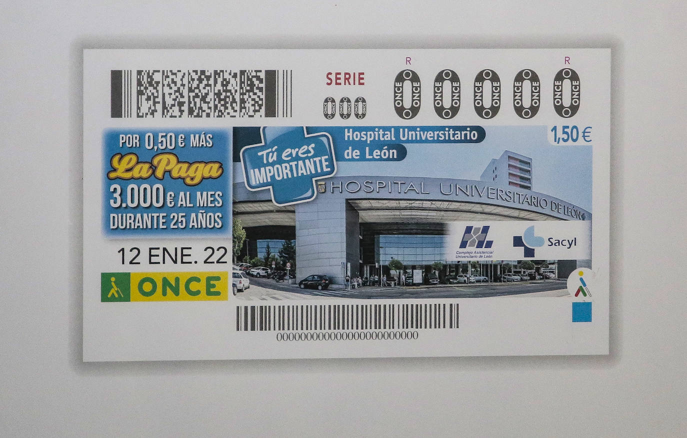 El centro hospitalario leonés será la imagen de cinco millones y medio de cupones el 12 de enero.