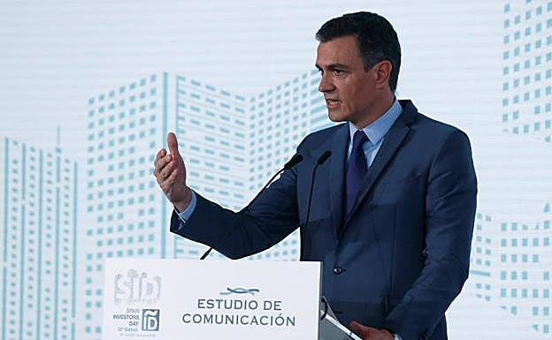 Pedro Sánchez en la clausura del Spain Investors Day, este jueves. 