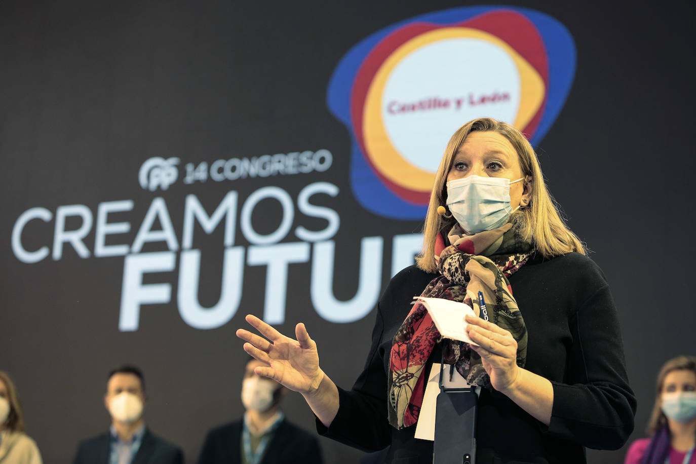 Inicio del XIV Congreso del Partido Popular de Castilla y León. En la imagen, elección de la Mesa del Congreso y aprobación del Reglamento del Congreso. En la imagen, la presidenta del Comité Organizador, Isabel Blanco.