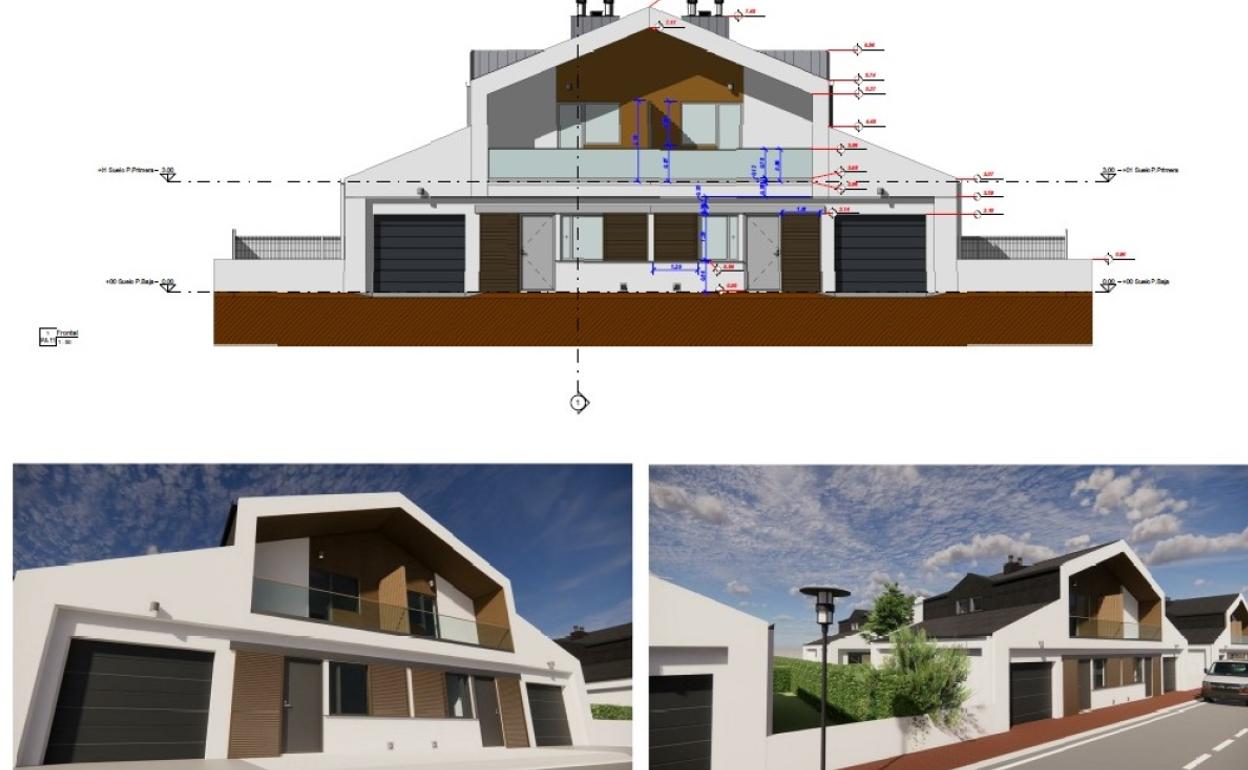 Planos de las viviendas unifamiliares.