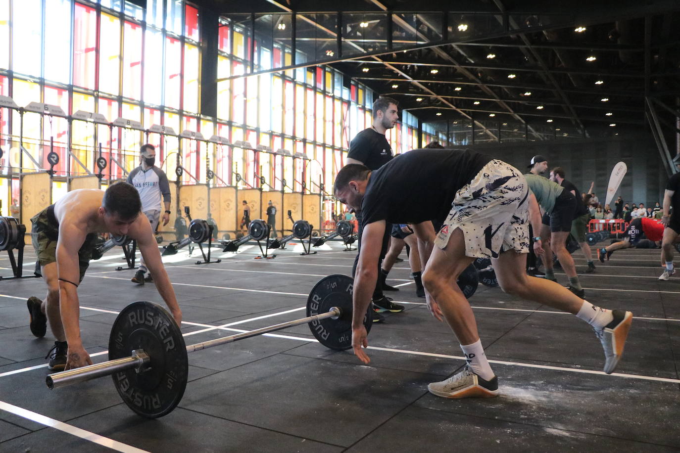 Competición de crossfit en el Palacio de Exposiciones de León.