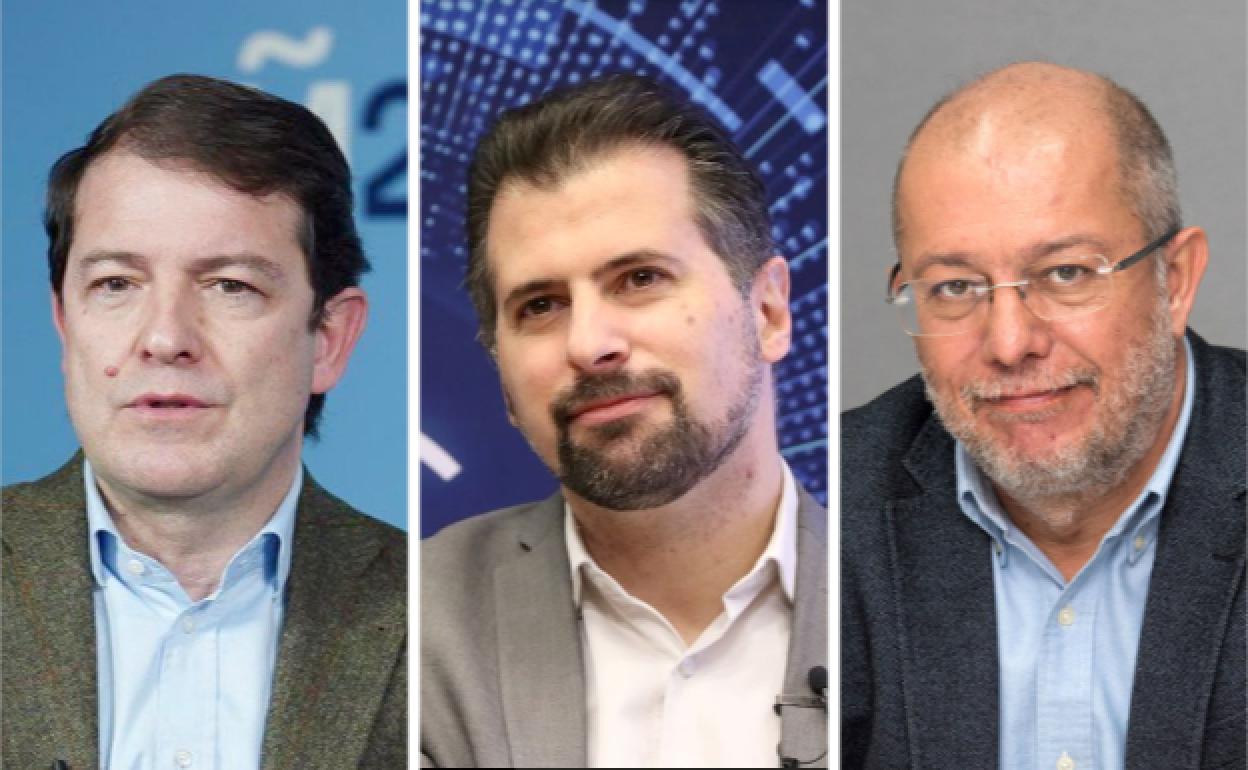 Alfonso Fernández Mañueco, Luis Tudanca y Francisco Igea (en este caso vía telemática) participan en el debate. 